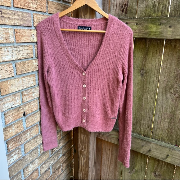 Abercrombie & Fitch Sweaters - Abercrombie & Fitch Dusty Rose Cardigan